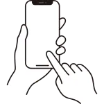Hand Operating A Smartphone SVG Icon